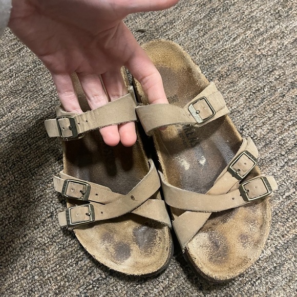 Birkenstock Womens Franca Tobacco Brown Oiled Leather Sandals Size 38 US 7-7.5 - Picture 2 of 9